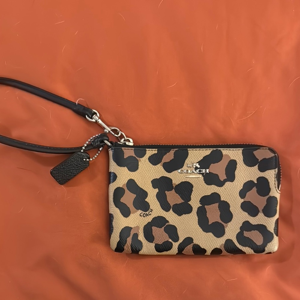 Coach Leopard Print Wristlet
